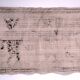 Vintage Korhogo Senoufo canvas tapestry L.103 cm