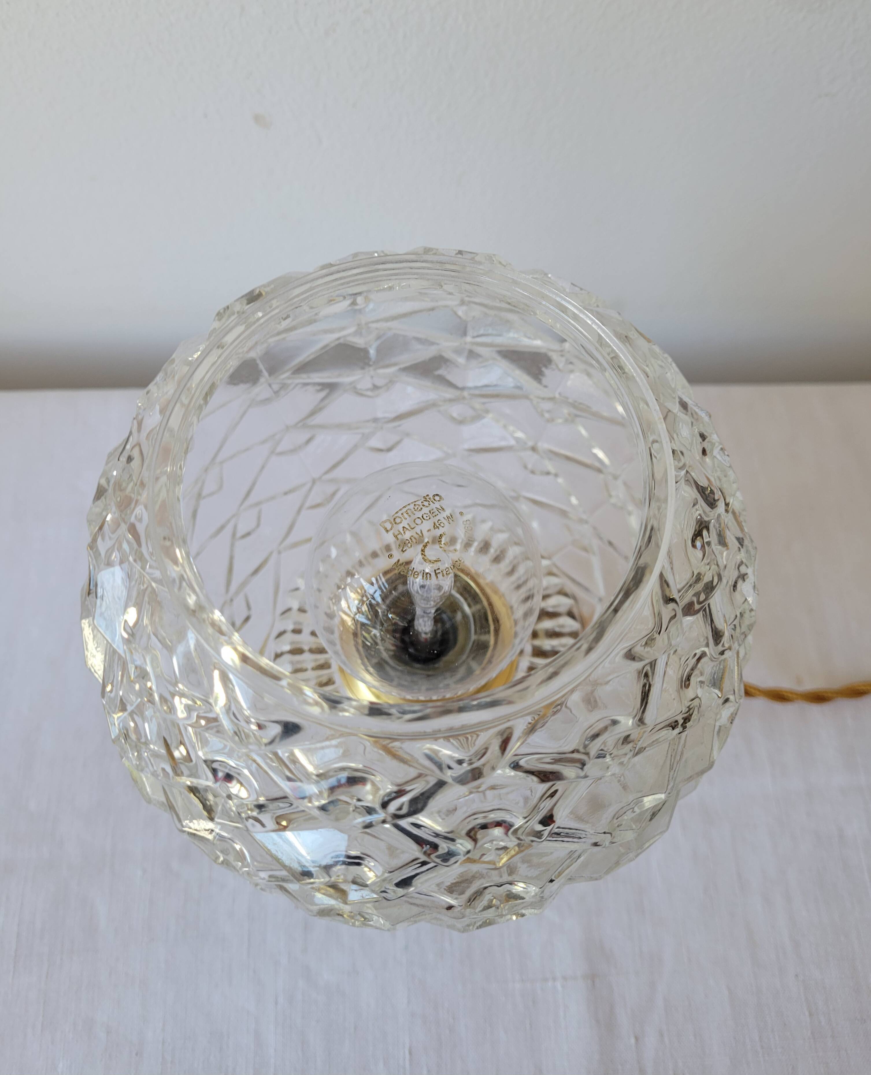 Bronze and glass lamp