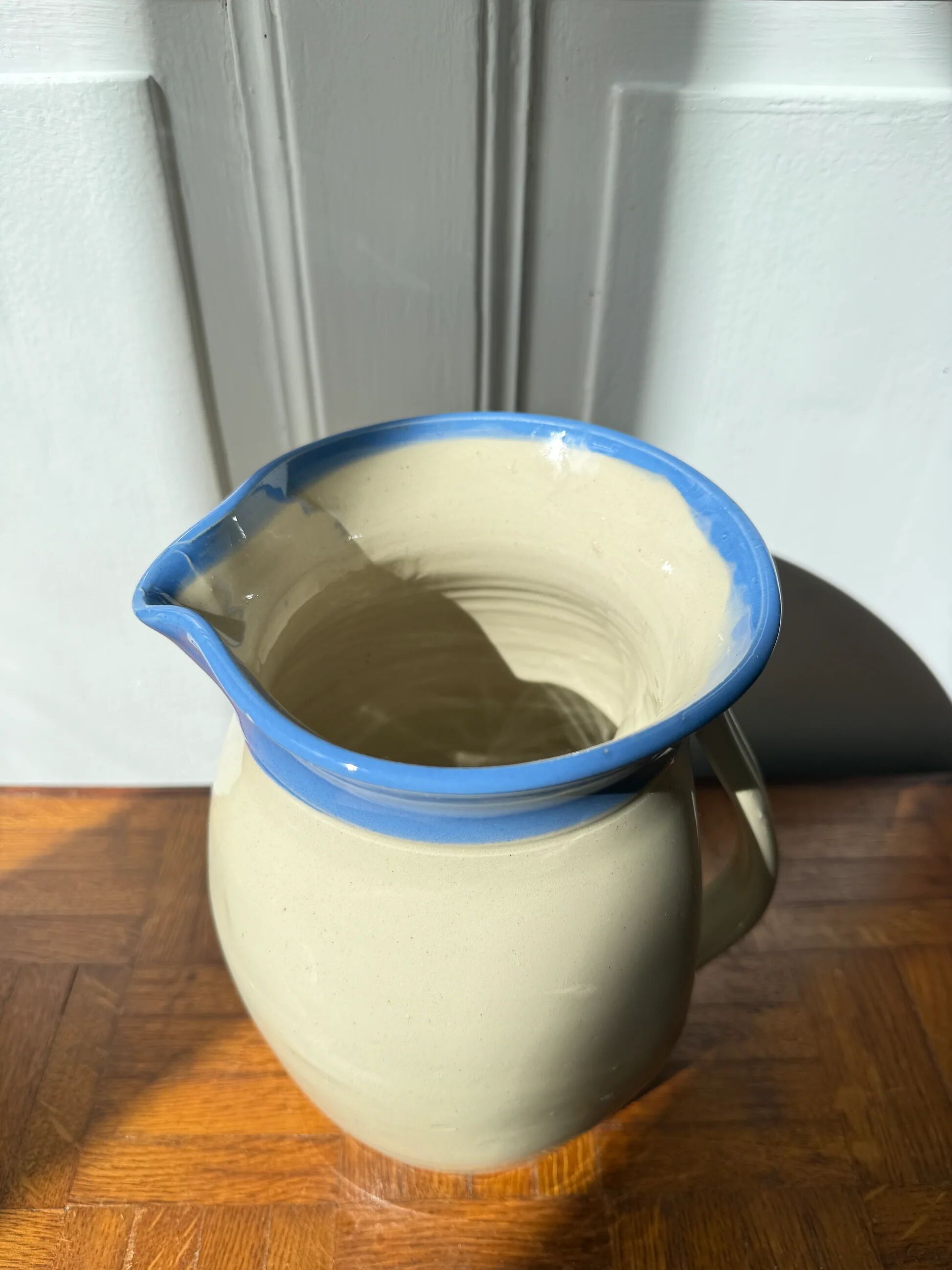 Glacier blue ceramic jug