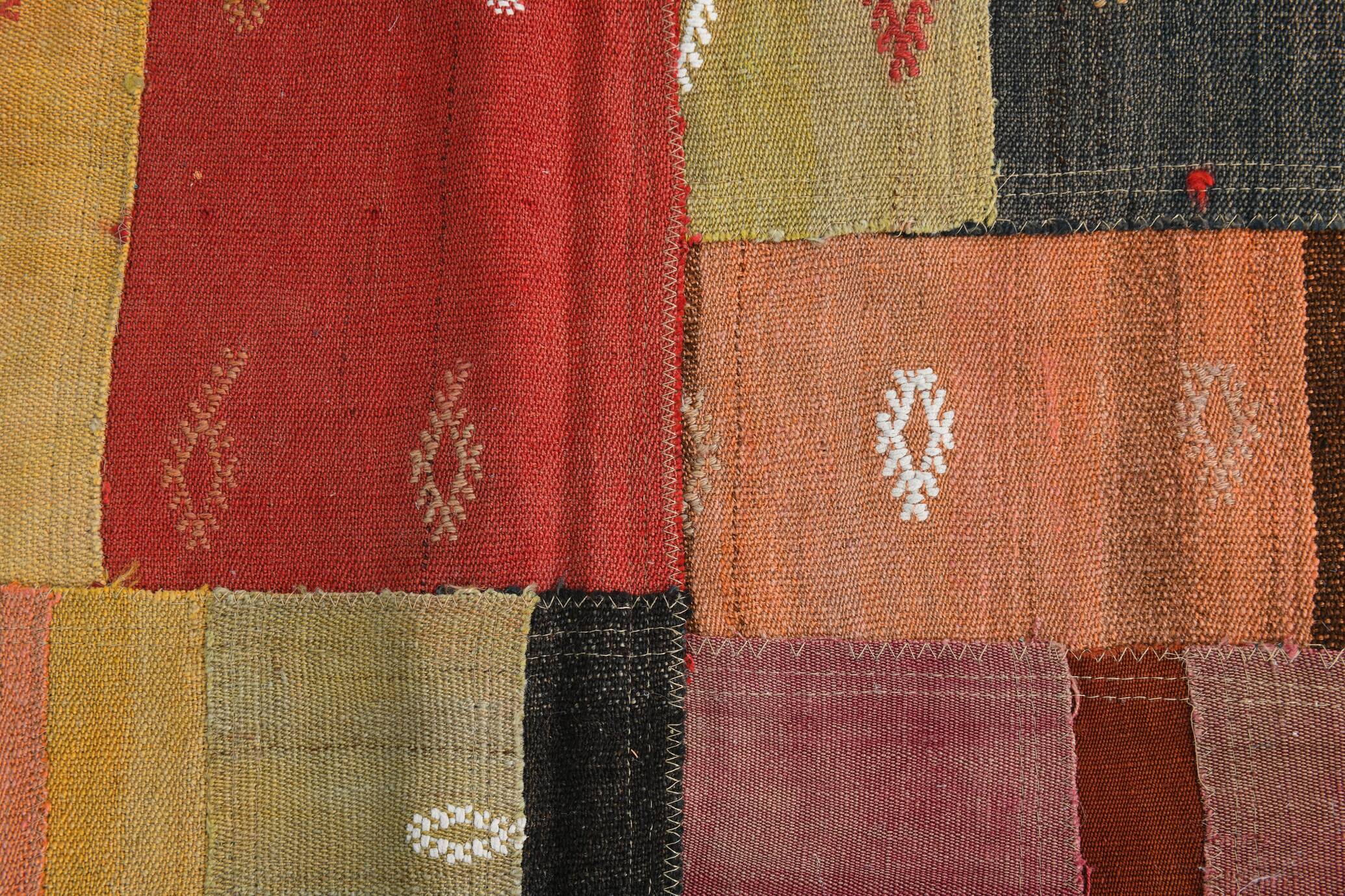 6x8 Multicolor Traditional Handmade Turkish Kilim Rug, 192x238Cm