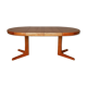 Table de repas en orme 2 rallonges pied central