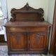 Dessert / Buffet late 19th century with pink-brown marble in Louis XV style