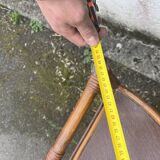 Vintage rattan corner shelf 87 cm