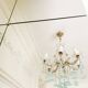 Marie-Thérèse chandelier in crystal and blue Murano glass