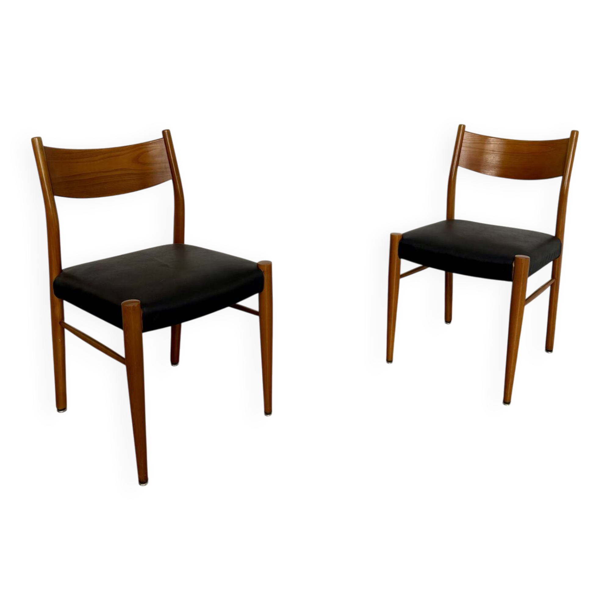 Pair of Italian design chairs by Consorzio Sedie Friuli, 1960s.