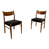 Paire de chaises italiennes design Consorzio Sedie Friuli année 1960