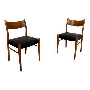 Paire de chaises italiennes design Consorzio Sedie Friuli année 1960