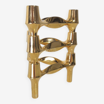 Set of gold BMF candle holders