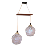 Suspension vintage globes effet pointe de diamant