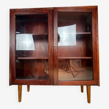 Unique Palissander display cabinet - Vintage Brouer Møbler cabinet. Danish Design Highboard.