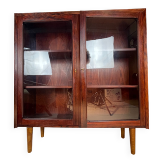 Unique Palissander display cabinet - Vintage Brouer Møbler cabinet. Danish Design Highboard.