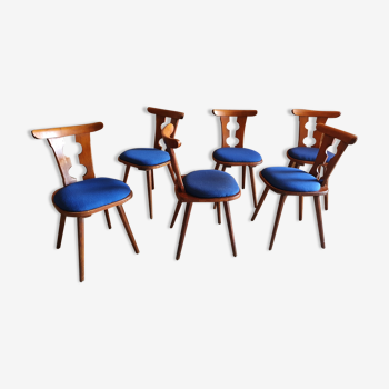 Set of 6 bistro chairs 1970