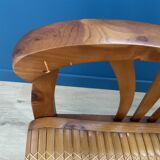 Colonial armchair in teak and bamboo