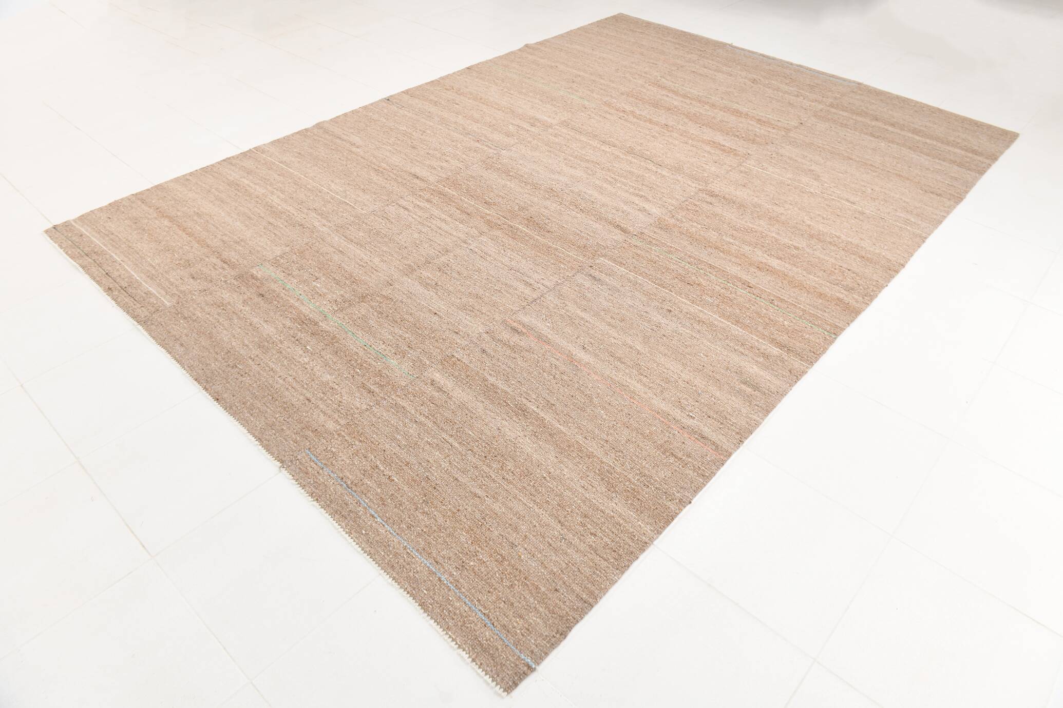 8x11 Bronze & Beige Vintage Kilim Rug, 241x350Cm