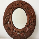Carved wooden country mirror  35x45cm