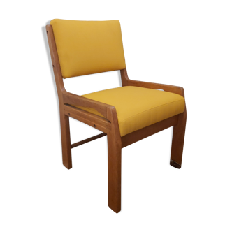 Chair in elm and fabric, 50