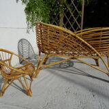 Cradle rattan basket