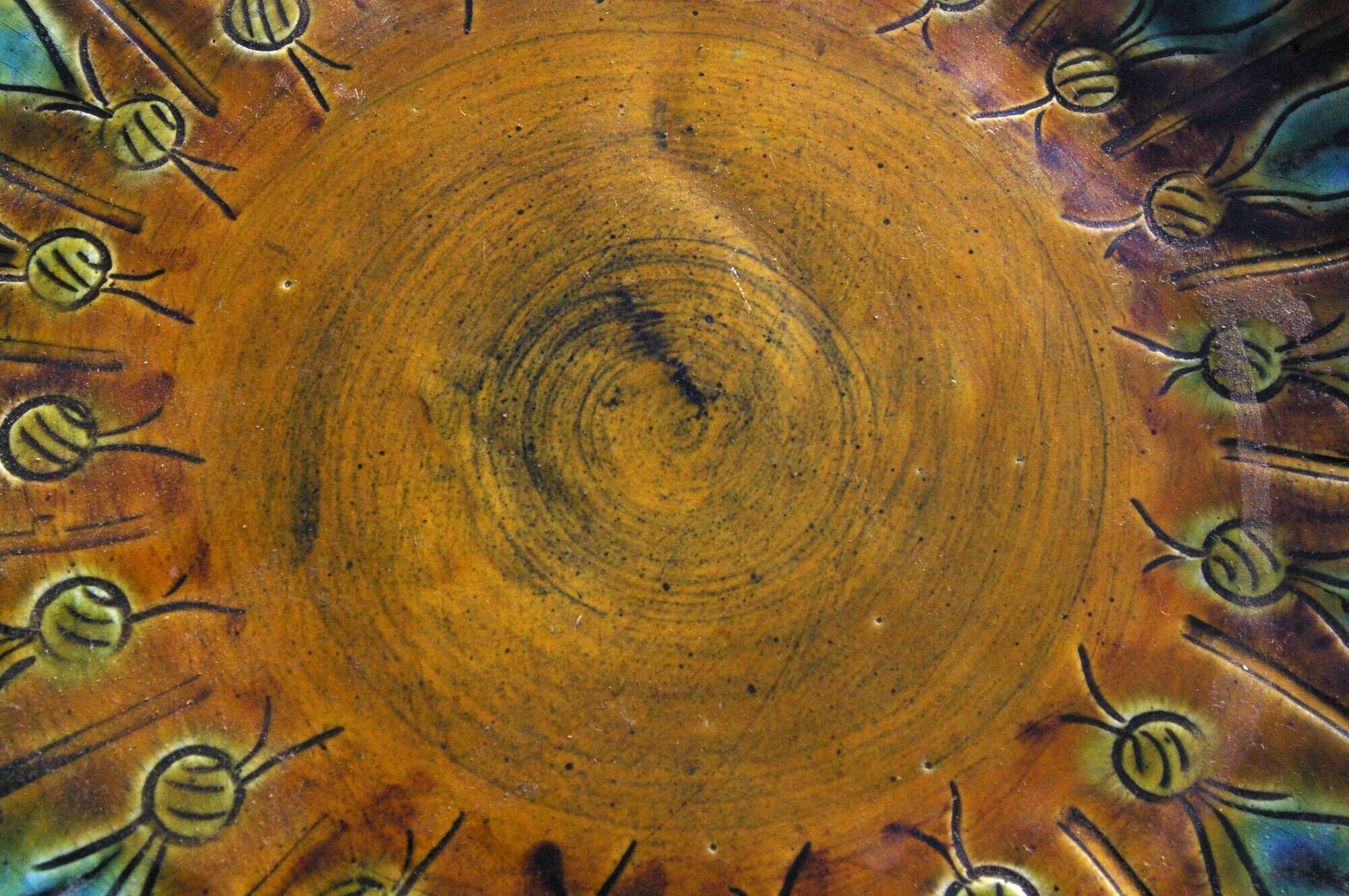 Vintage ceramic plate dish Le Castellet François Lanusé