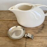 Earthenware and stainless steel teapot, 2 cups