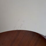 70's white and orange Prisunic Tabouret