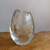 Vicke Lindstrand crystal vase (1904-1983) signed Kosta Boda Woman in bath