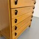 Vintage chest of drawers with 5 drawers in light wood, French design from the 60s/70s.