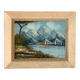 Oil on canvas Mountain Landscape & Lake – Montparnasse Frame – Year