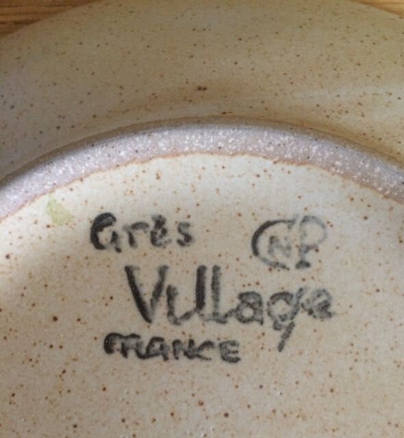 Set of 5 dessert stoneware plates