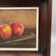 Oil on Isorel signed Still Life with Fruits XXth Natural wood frame