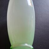 Large contemporary vase in green opaline