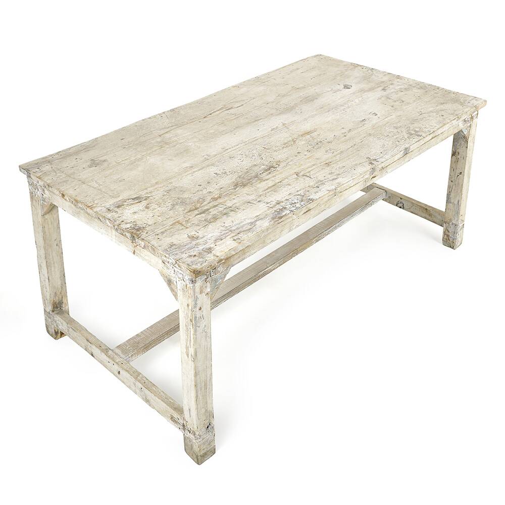 Antique table in patinated wood