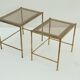 Brass and smoked glass tables