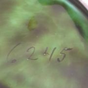 Barbotine dish walnut leaf Ernst Wahliss Turn-Wien Austria