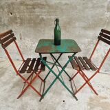 Antique bistro set folding garden set