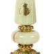 Fifties Vintage Table Lamp Onyx Marble Brass Acanthus