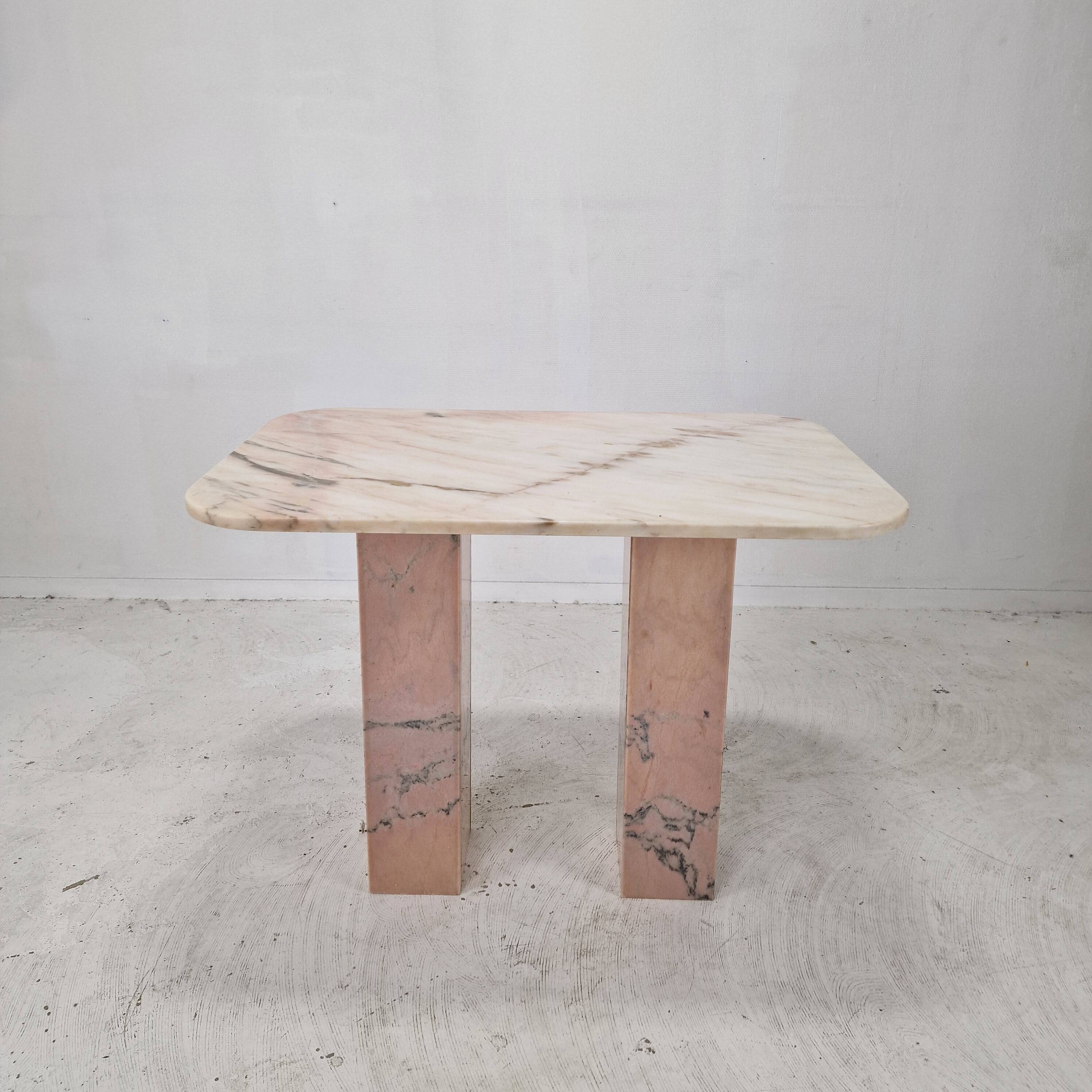 Italian Marble Side Table, 1980s
