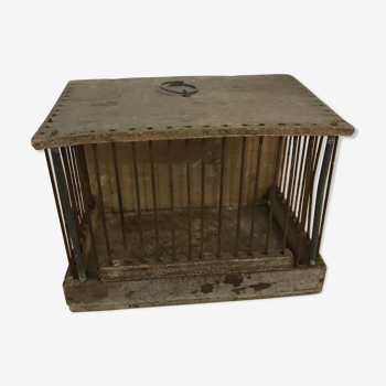 Cage à oiseaux en bois