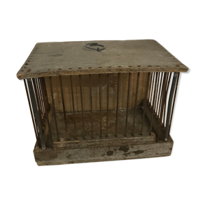 Cage à oiseaux en bois