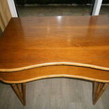 Rattan and wood desk