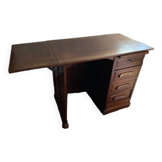 Petit bureau avec 3 tiroirs et une tablette rabattante