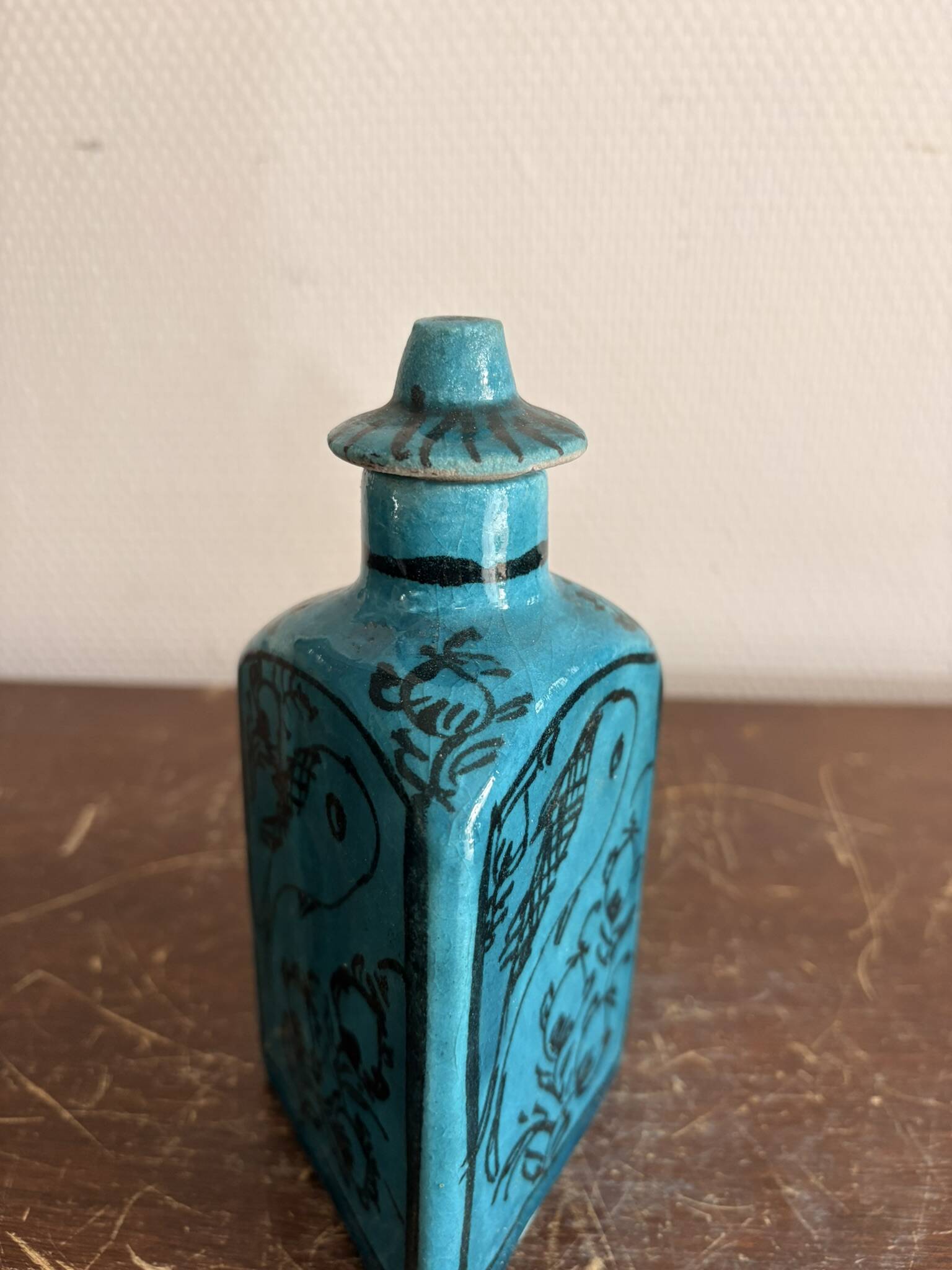 Flacon Bouteille Persan Qajar Iznik Perse Iran Moyen Orient Ottoman Décor