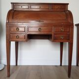 Antique wooden drop-leaf secretary, Louis XVI style.