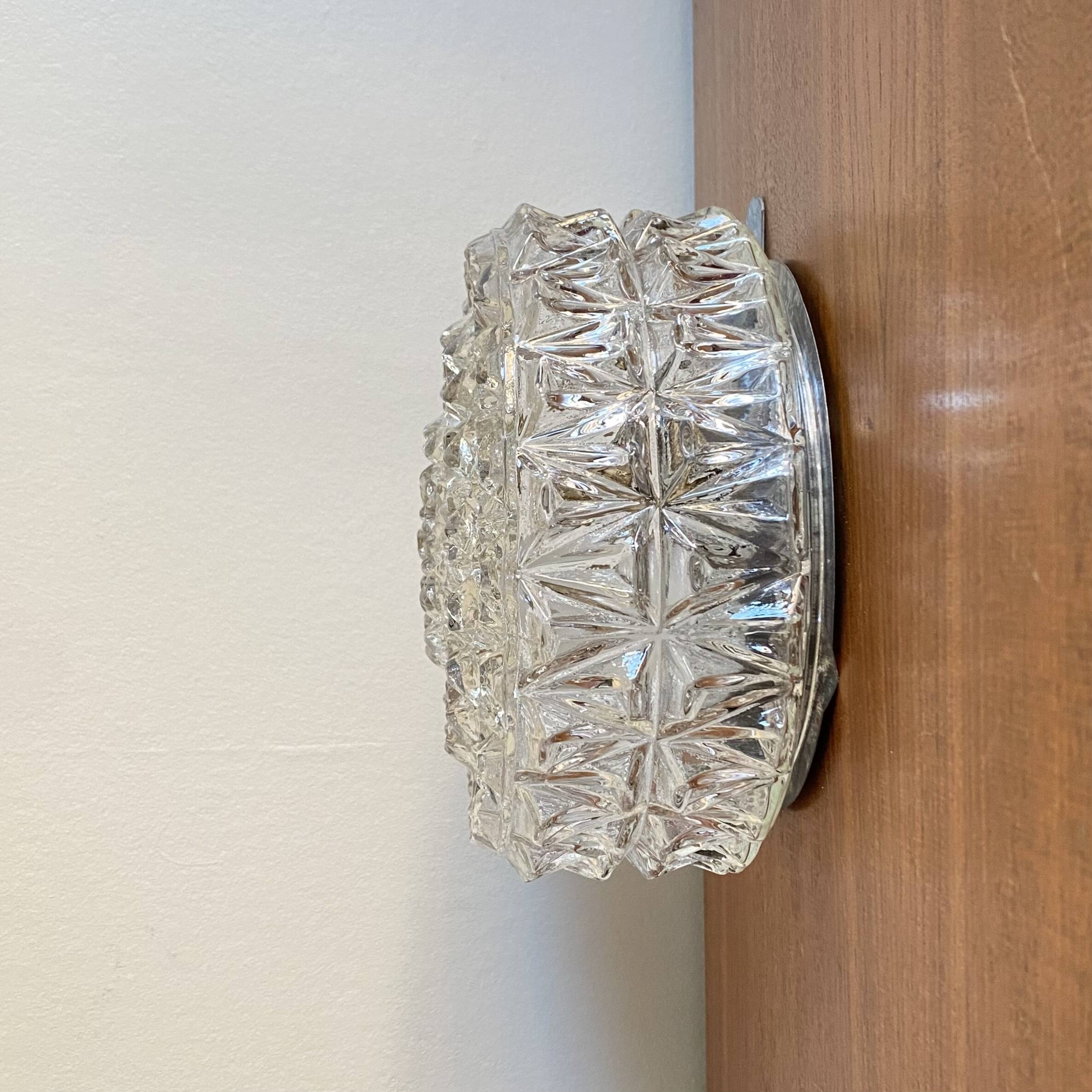 Wall light ceiling light thick glass 1970 seventies eighties LAMP-7397