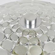 Peill & Putzer Large Round Op Art Glass Sconce, Wall Lamp, Flush Mount, Germany, 1970s