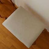 Scandinavian footstool, reupholstered, 1960