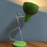Green metal table lamp by Josef Hurka for Lidokov 1960s