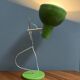 Green metal table lamp by Josef Hurka for Lidokov 1960s