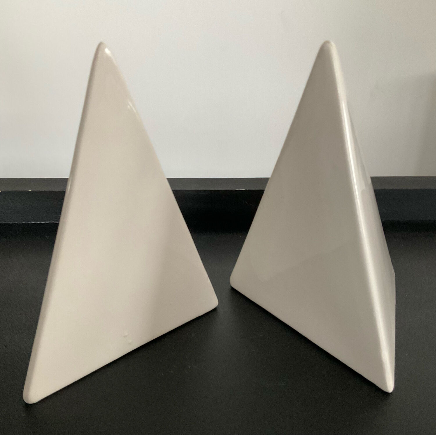Pair of vintage ceramic bookends 70s