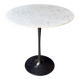 Table d'appoint, basse Eero Saarinen en marbre gris et pied tulipe noir ⌀ 51 cm