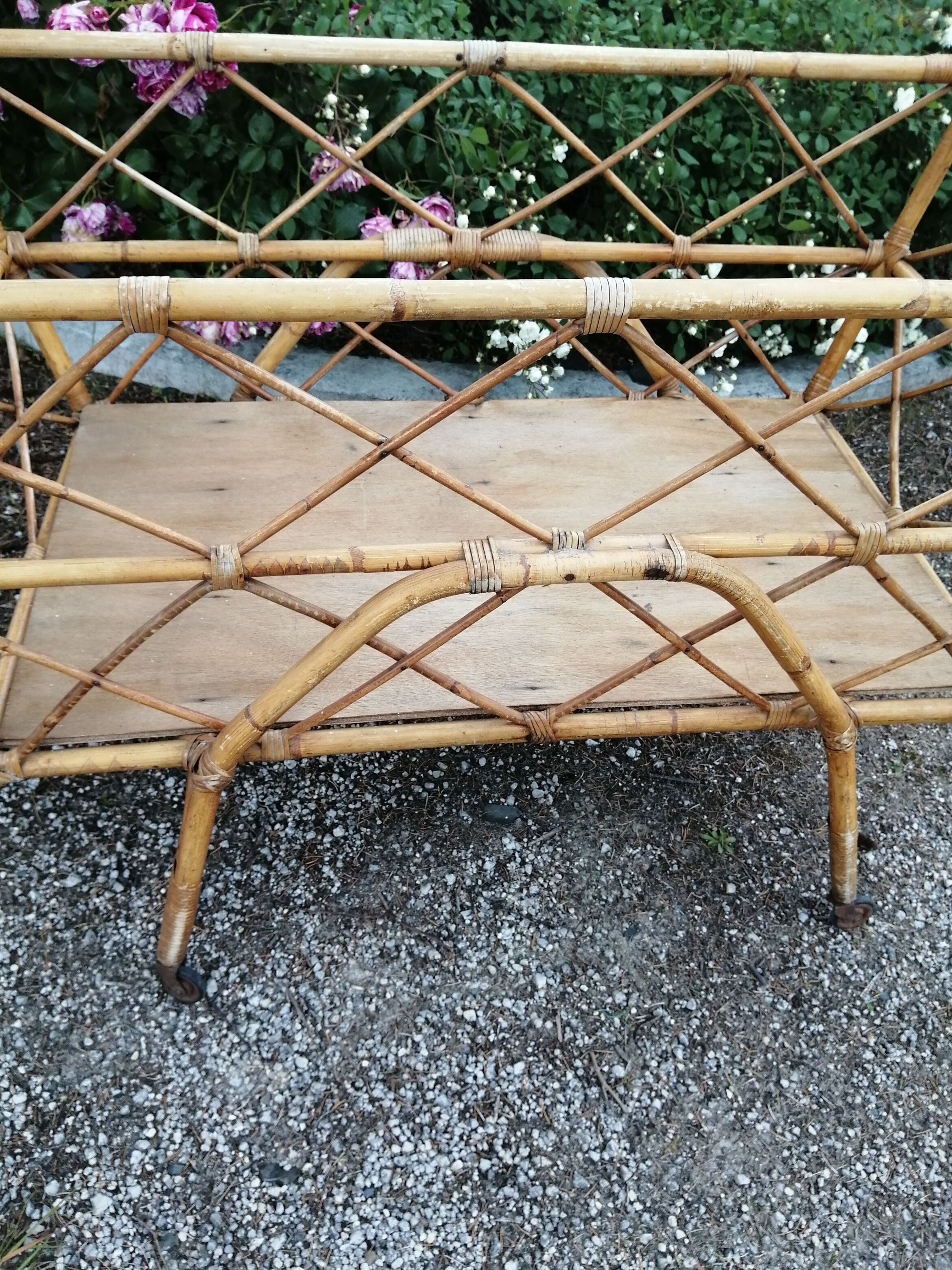 Child's bed in rattan